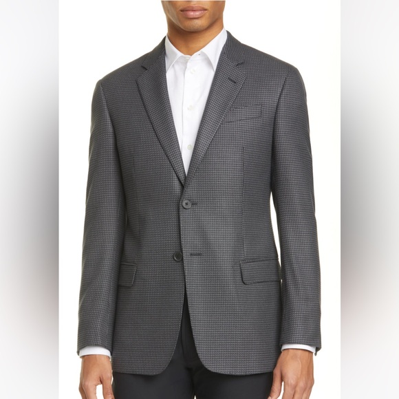Emporio Armani fit houndstooth sport coat